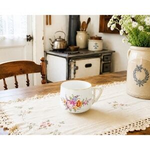 Antique Dresden 1901-1914 Porcelain Hand Painted Floral Tea Cup
